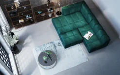 Clearance KARE Design Podnóżek Belami Velvet 105x70 cm ciemnozielony - KARE