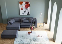 Best KARE Design Podnóżek Gianni 130x62 cm szary - KARE