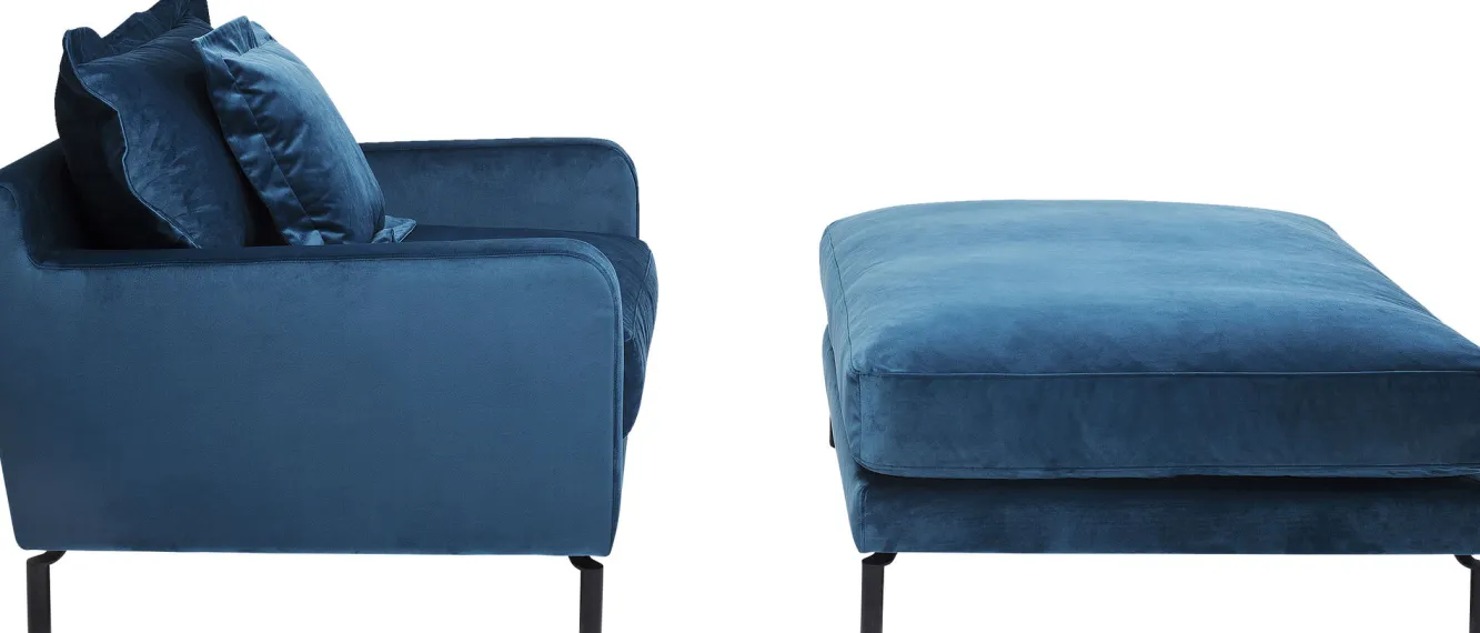 Discount KARE Design Podnóżek Lullaby 100x100 cm petrol - KARE