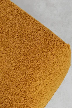 Hot KARE Design Podnóżek w kolorze żółtym tkanina pluszowa 107x90 cm - KARE