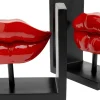 Outlet KARE Design Podpórka na książki Lips czerwona (2-set) - KARE