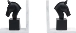 Sale KARE Design Podpórki na książki Horse 36x21 cm czarno-białe - KARE