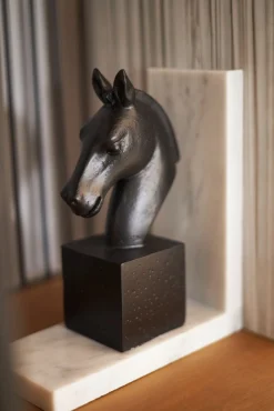 Sale KARE Design Podpórki na książki Horse 36x21 cm czarno-białe - KARE