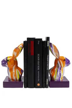 Hot KARE Design Podpórki na książki kolorowe zające 12x20 cm 2-set - KARE