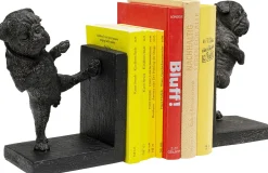 Hot KARE Design Podpórki na książki 2-set w kolorze czarnym motyw zwierzęcy pieski 32x21 cm - KARE