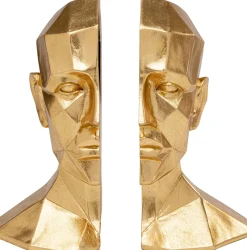 New KARE Design Podpórki na książki twarz złota 2-set 16x24 cm - KARE