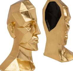 New KARE Design Podpórki na książki twarz złota 2-set 16x24 cm - KARE