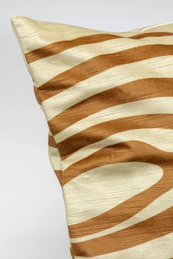 Fashion KARE Design Poduszka dekoracyjna Abstract Shapes 45x45 cm biało-brązowa - KARE