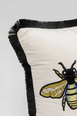 Hot KARE Design Poduszka dekoracyjna Bees biała 50x30cm - KARE