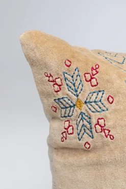 Hot KARE Design Poduszka dekoracyjna beżowa z kolorowymi wzorami 60x35 cm - KARE