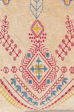 Hot KARE Design Poduszka dekoracyjna beżowa z kolorowymi wzorami 60x35 cm - KARE