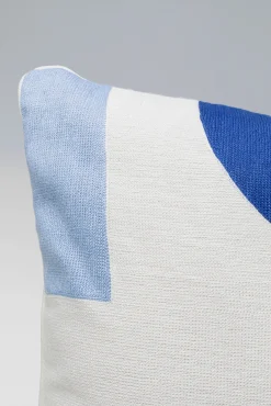 Clearance KARE Design Poduszka dekoracyjna biało-niebieska wzorzysta 50x50 cm - KARE