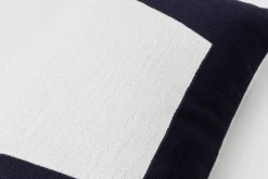 Clearance KARE Design Poduszka dekoracyjna biało-niebieska wzorzysta 50x50 cm - KARE