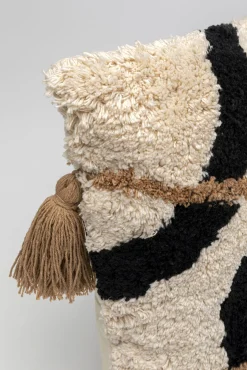 Discount KARE Design Poduszka dekoracyjna boho z frędzami 60x35 cm oko biało-beżowa - KARE