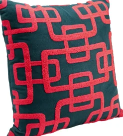 Online KARE Design Poduszka dekoracyjna Chain różowa 45x45cm - KARE