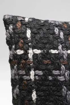 New KARE Design Poduszka dekoracyjna czarna wzór 3-kolorowy 45x45 cm - KARE