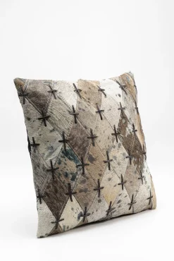 New KARE Design Poduszka dekoracyjna karo skóra naturalna 40x40 cm - KARE