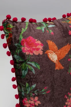 Hot KARE Design Poduszka dekoracyjna kolorowa ptaki i kwiaty 40x40 cm - KARE