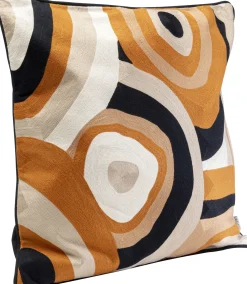 Sale KARE Design Poduszka dekoracyjna kolorowa okrągłe wzory 50x50 cm bawełna - KARE