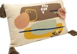 New KARE Design Poduszka dekoracyjna kolorowe wzory i frędzle 60x35 cm - KARE