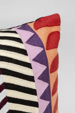 Hot KARE Design Poduszka dekoracyjna kolorowa zygzak i wzory geometryczne 45x45 cm - KARE