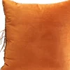 Clearance KARE Design Poduszka dekoracyjna kwadratowa brązowa z frędzlami 45x45 cm - KARE
