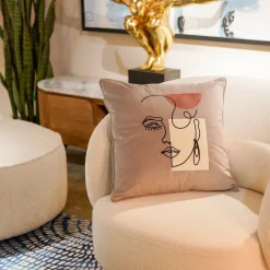 Sale KARE Design Poduszka dekoracyjna Mademoiselle 45x45 cm szara - KARE