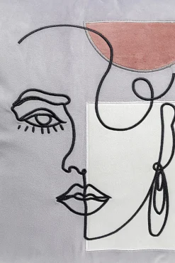 Sale KARE Design Poduszka dekoracyjna Mademoiselle 45x45 cm szara - KARE