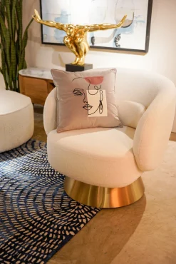 Sale KARE Design Poduszka dekoracyjna Mademoiselle 45x45 cm szara - KARE