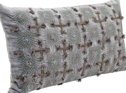 Sale KARE Design Poduszka dekoracyjna Nevis 60x35 cm szara - wzory kolorowe - KARE