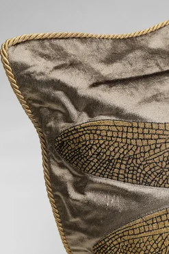 Discount KARE Design Poduszka dekoracyjna nowoczesna z motywem ważki brązowa 40x40 cm - KARE