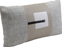 Sale KARE Design Poduszka dekoracyjna szaro-beżowa do salonu 50x30 cm - KARE