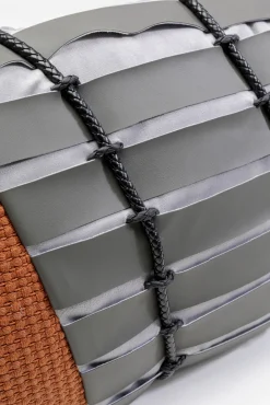 Clearance KARE Design Poduszka dekoracyjna szaro-brązowa wzór śladu opony 50x30 cm - KARE