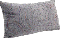 Discount KARE Design Poduszka dekoracyjna szara z kolorowymi wzorami 60x35 cm - KARE