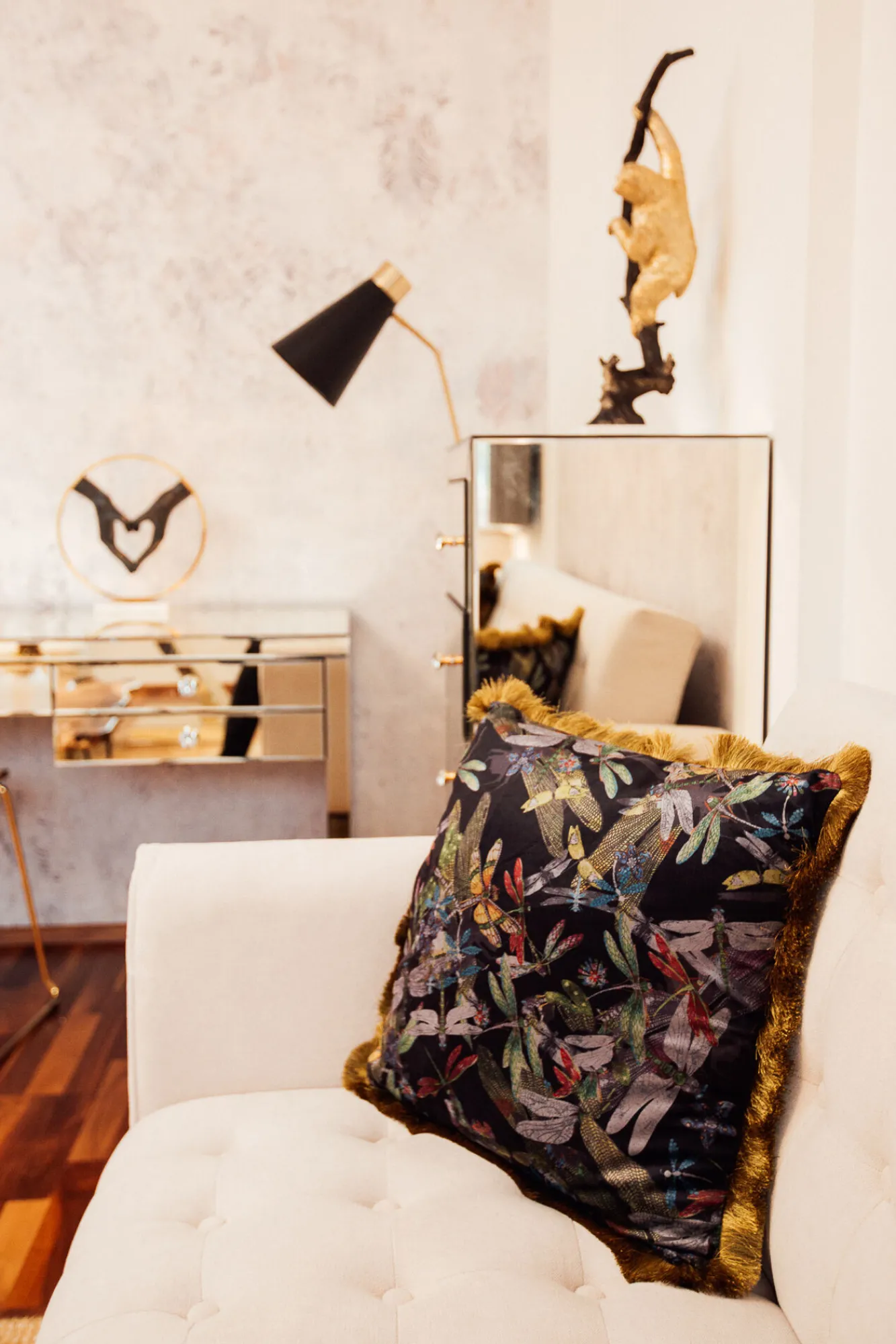 Fashion KARE Design Poduszka dekoracyjna Tropical Garden Fringe 45x45 cm - KARE