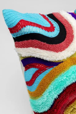 Sale KARE Design Poduszka dekoracyjna Waves Multi 45x45 cm kolorowa - KARE