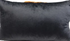 New KARE Design Poduszka dekoracyjna z czarno-pomarańczowymi pasami 50x30 cm - KARE