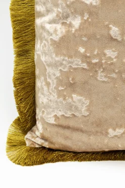 Clearance KARE Design Poduszka dekoracyjna z frędzlami 45x45 cm beżowa - KARE