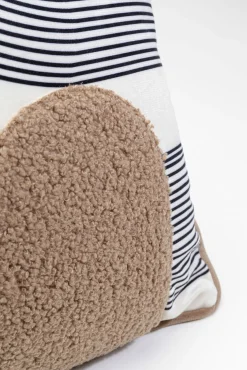 Hot KARE Design Poduszka dekoracyjna ze wzorami i lamówką biało-brązowa 50x30 cm - KARE