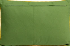 New KARE Design Poduszka dekoracyjna zielona kwiaty 60x40 cm - KARE