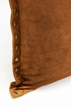 Discount KARE Design Poduszka na sofę brązowa nity dekoracyjne 45x45 cm - KARE