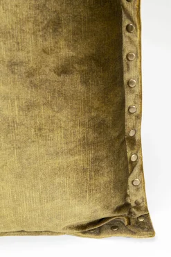 Outlet KARE Design Poduszka na sofę zielona nity dekoracyjne 45x45 cm - KARE