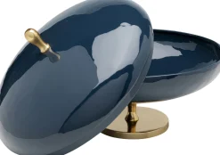 Outlet KARE Design Pojemnik dekoracyjny niebieski aluminium i stal Ø30x24 cm - KARE