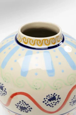 Fashion KARE Design Pojemnik dekoracyjny z ceramiki boho kolorowe wzory Ø19x25 cm - KARE