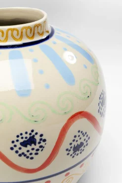 Fashion KARE Design Pojemnik dekoracyjny z ceramiki boho kolorowe wzory Ø19x25 cm - KARE