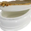 Clearance KARE Design Pudełko na biżuterię Ava 13x9 cm biało-złote - KARE
