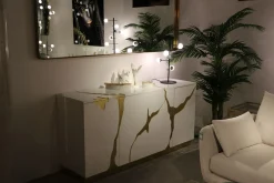 Clearance KARE Design Pudełko na biżuterię Ava 13x9 cm biało-złote - KARE