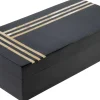 Sale KARE Design Pudełko na biżuterię czarne 30x15 cm paski - KARE