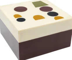 Clearance KARE Design Pudełko na biżuterię Emily 13x13 cm kolorowe - KARE