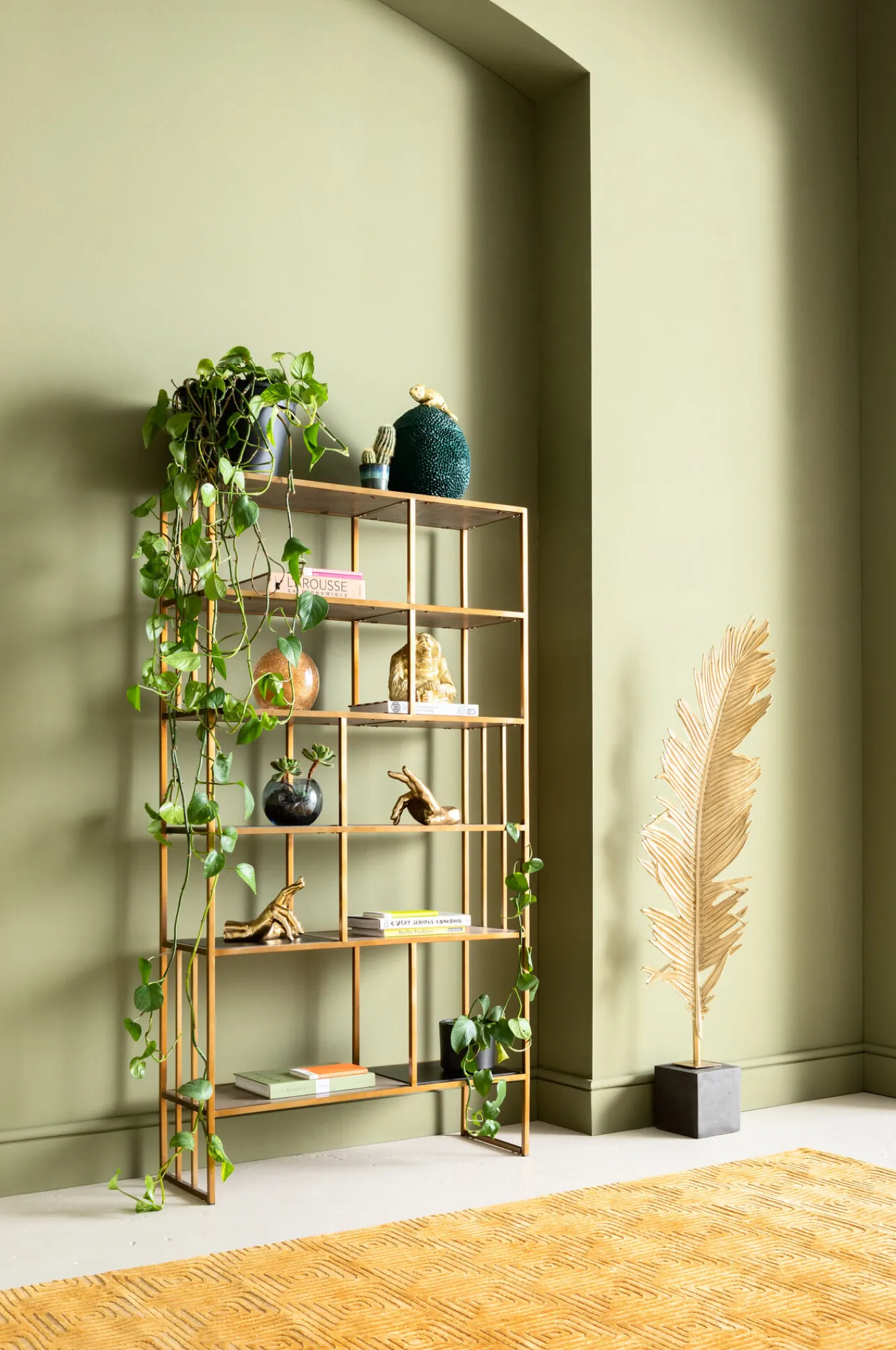 Online KARE Design Pudełko na biżuterię lub kosmetyki Chameleon 34 cm zielono-złote - KARE